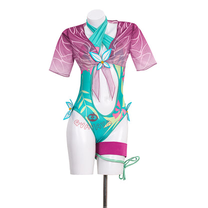 Gvavaya Game Cosplay MR Psylocke Breezy Butterfly Swimsuit Psylocke Cosplay