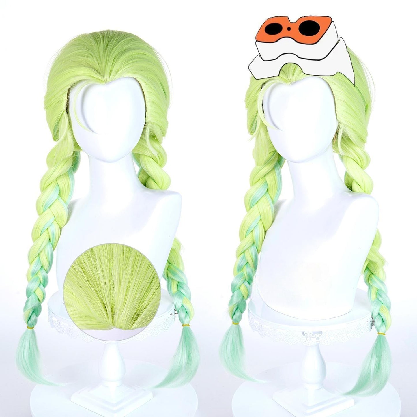 Gvavaya Anime Cosplay New PANTY & STOCKING with GARTERBELT Gunsmith Bitch Cosplay Wig 75cm Long Green Wig