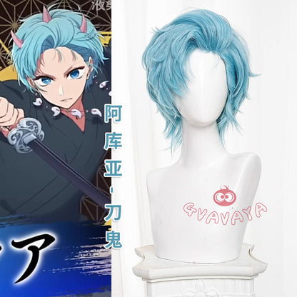 Gvavaya Anime Cosplay Oshi no Ko: Akuamarin Hoshino Cosplay Wig Clear Water Blue 33cm Hair