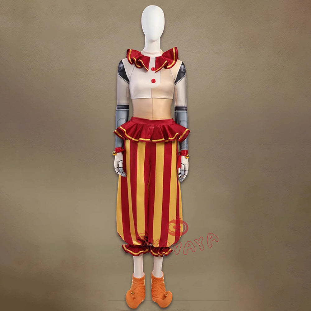 Gvavaya Game Cosplay Halloween Clown Cosplay Costume Five Nights at Freddys Cosplay Sundrop And Moondrop Cosplay Costume