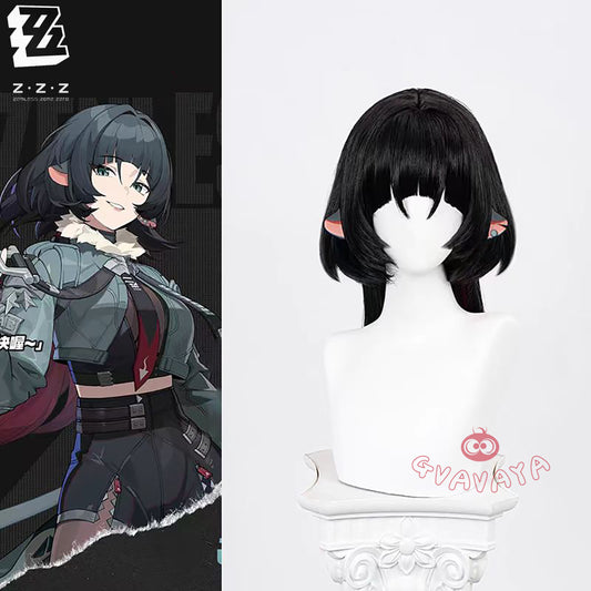 Gvavaya Anime Cosplay Zenless Zone Zero Jane Doe Cosplay Wig Black Pink 70cm Hair