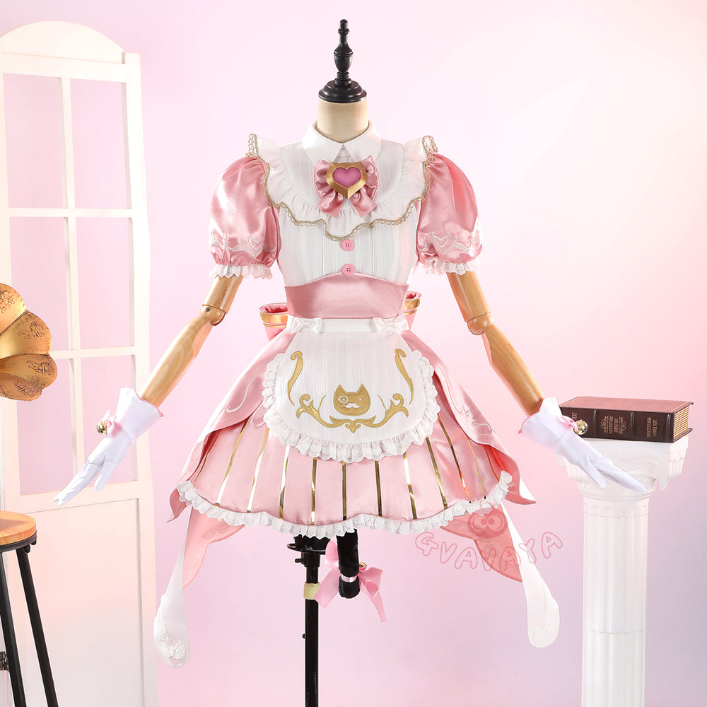 Gvavaya Game Cosplay Kiriko Pink Cat Maid Cosplay Costume