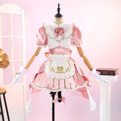 Gvavaya Game Cosplay Kiriko Pink Cat Maid Cosplay Costume