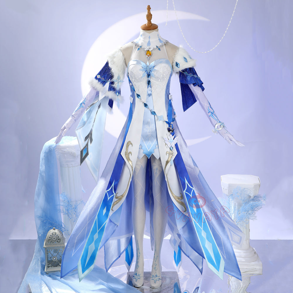 Gvavaya Game Cosplay Genshin Cryo Archon Tsaritsa Cosplay Costume