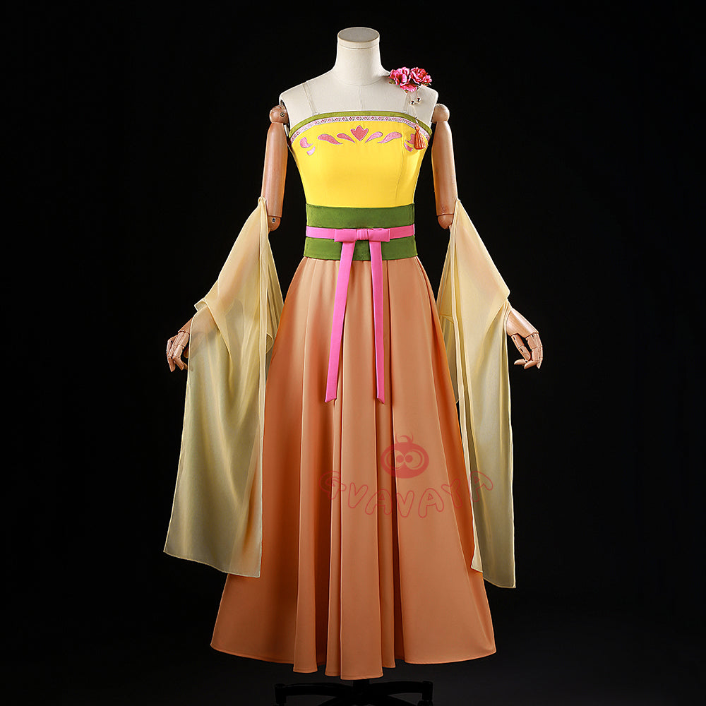 Gvavaya Anime Cosplay Maomao Yellow Dress Maomao Cosplay Costume