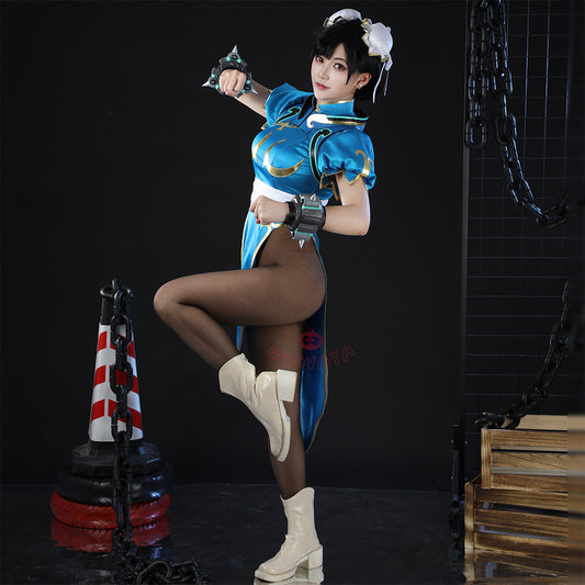 Gvavaya Game Cosplay Overwatch 2 x Street Fighter 6 Cosplay Chunli Juno Cosplay Costume