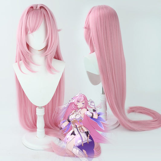 Gvavaya Game Cosplay Honkai Impact 3rd : Elysia Herrscher of Human  Cosplay Wig 120cm Long Pink Purple Wig