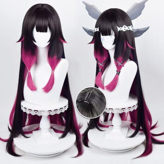 Gvavaya Game Cosplay Genshin Impact Columbina (Damselette) Cosplay Wig 100cm Black Pink Wig