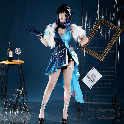 Gvavaya Game Cosplay Genshin Impact Yelan Tranquil Banquet Outfit Yelan Cosplay Costume