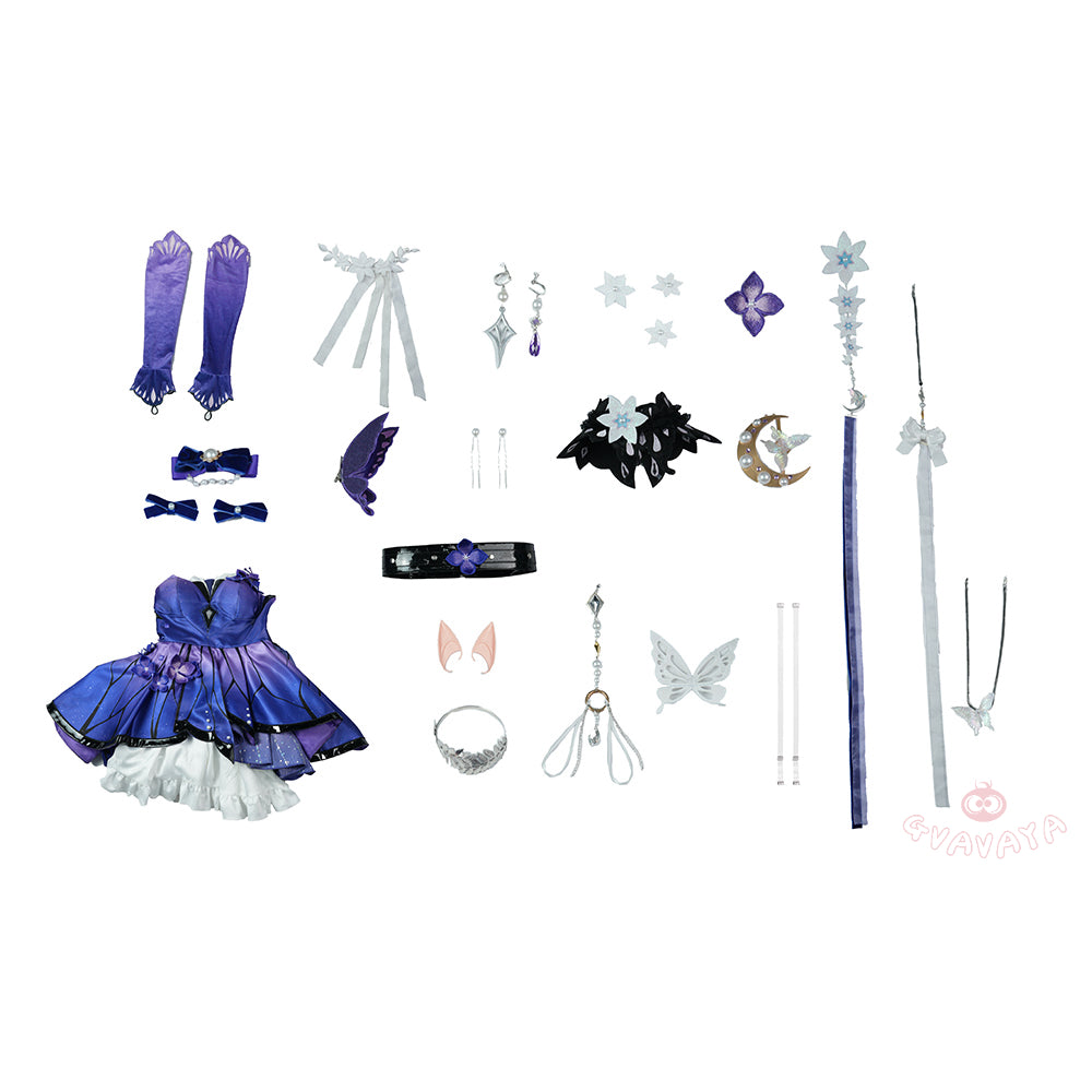 Gvavaya Game Cosplay HSR Cosplay Castorice Gossamer Flutter Splash Art Cosplay Costume