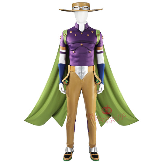 Gvavaya Cosplay STEEL BALL RUN Cosplay Costume JoJo Gyro Zeppeli Cosplay Costume
