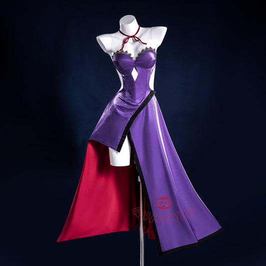 Gvavaya Game Cosplay FGO Cosplay Jeanne d'Arc Alter Avenger Purple Dress Cosplay Costume