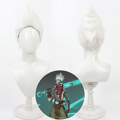 Gvavaya Anime Cosplay Arcane：League of Legends Ekko Cosplay Wig 30cm Gray Wig