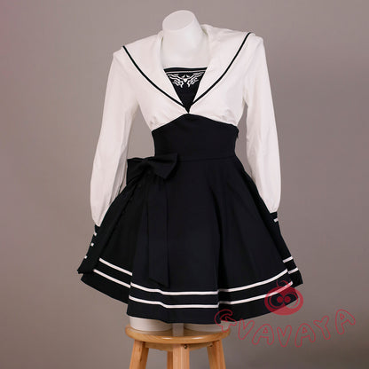 Gvavaya Game Cosplay NieR: Automata 2B Cosplay Costume Original Fanart Backless Preppy Style Embroidered Sailor Suit
