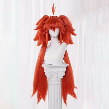 Gvavaya Anime Cosplay Zenless Zone Zero Koleda Belobog Cosplay Wig Orange 90cm Hair