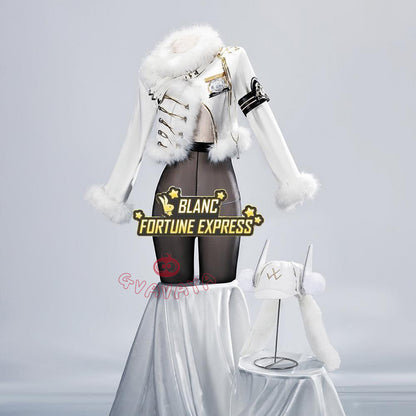 Gvavaya Game Cosplay Goddess of Victory: Nikke Cosplay Blanc (Fortune Express) Cosplay Costume
