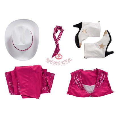 Gvavaya Anime Cosplay Barbie(2023): Barbie B Edition Cosplay Costume Cowgirl Outfit