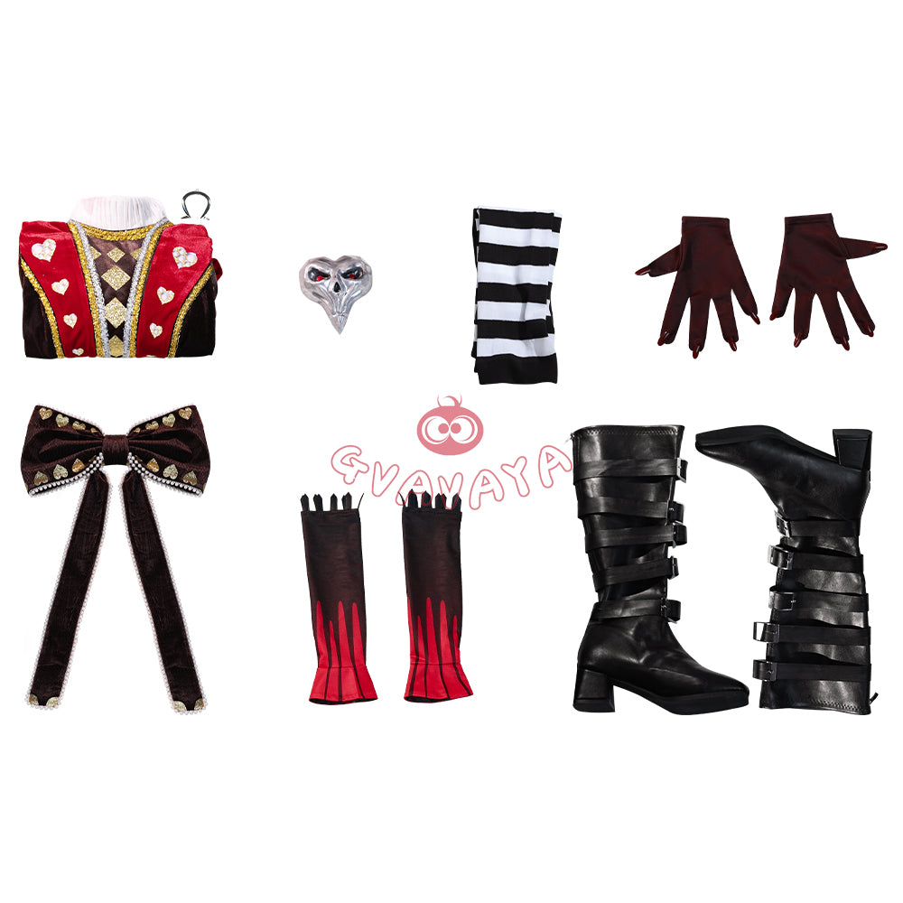 Gvavaya Game Cosplay Alice: Madness Returns Cosplay Red Alice Steamdress Outfits Halloween Cosplay Costume