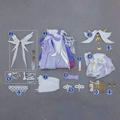 Gvavaya Game Cosplay Genshin Impact Cosplay Columbina (Damselette) Cosplay Costume A