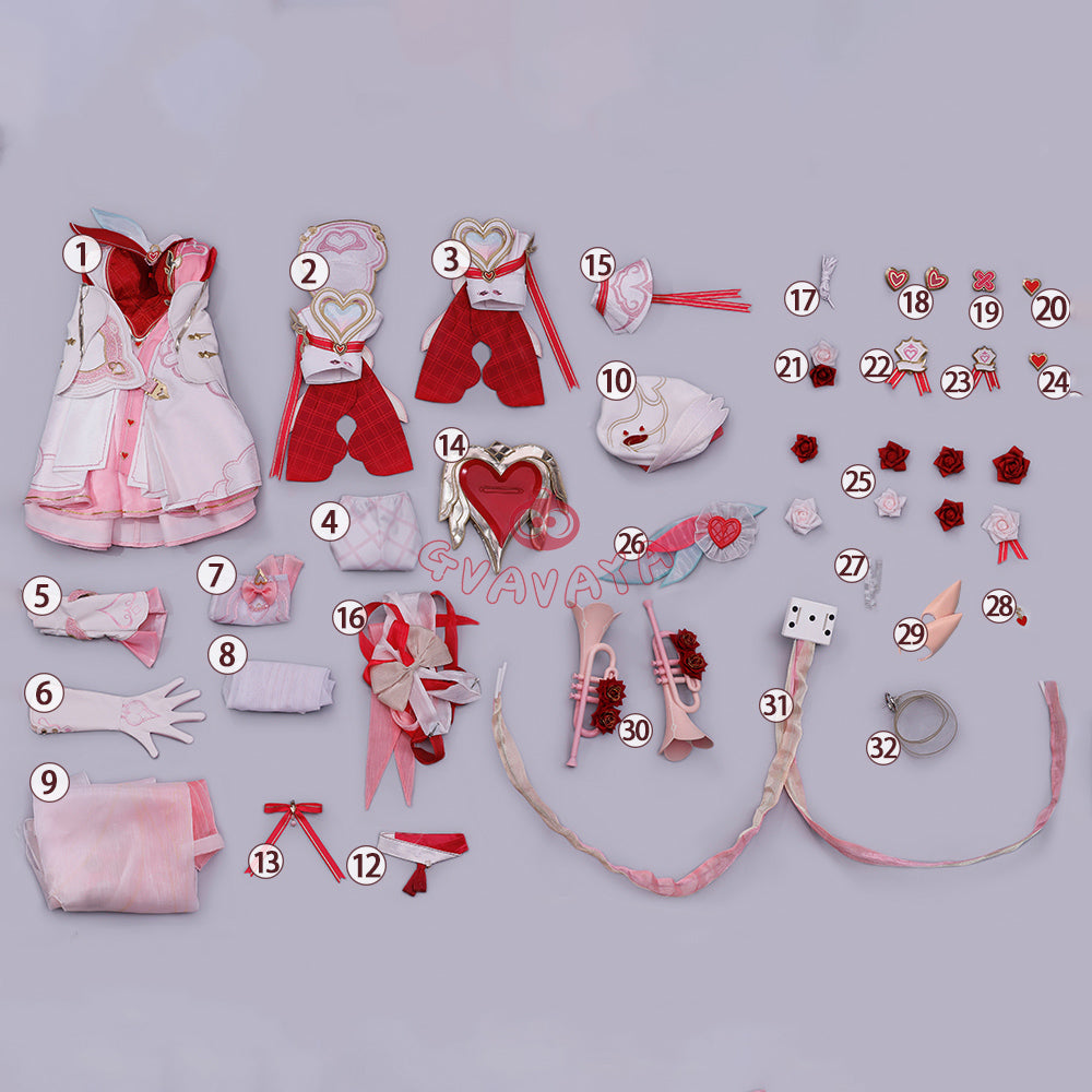 Gvavaya Game Cosplay Honkai Impact 3rd Cosplay Costume Elysia Hi Love Elf Cosplay Costume