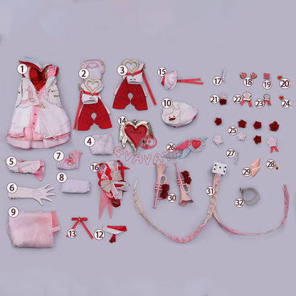 Gvavaya Game Cosplay Honkai Impact 3rd Cosplay Costume Elysia Hi Love Elf Cosplay Costume