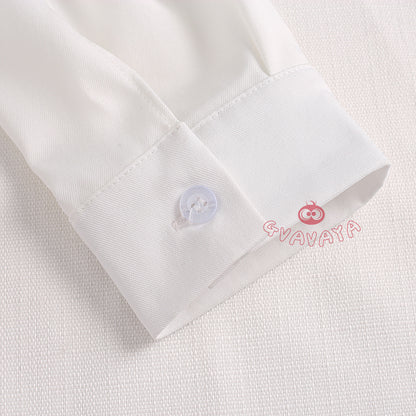 Gvavaya Anime Cosplay BB Cosplay Ciel White Floral Hat Striped Formal Dress Cosplay Costume