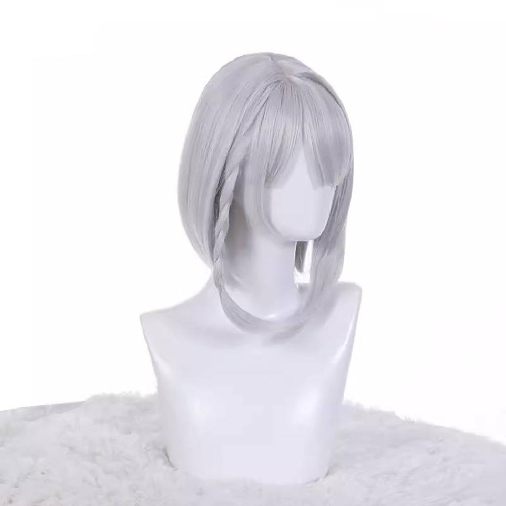 Gvavaya Anime Cosplay Zenless Zone Zero Anby Demara Cosplay Wig Silver Gray 30cm Hair