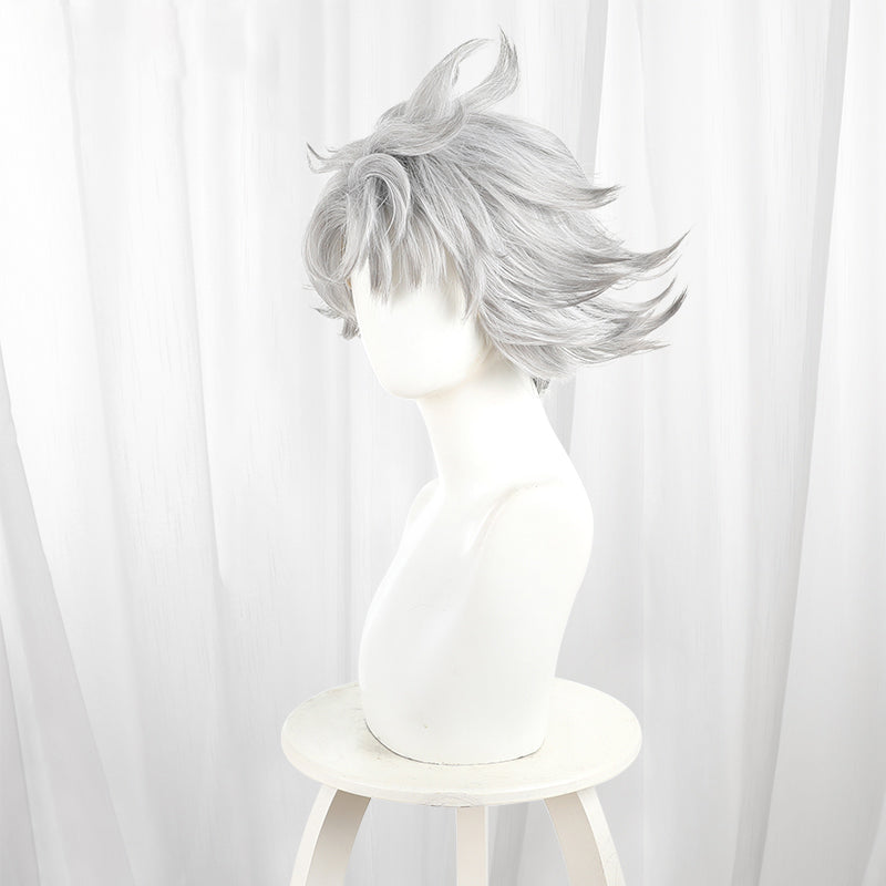 Gvavaya Anime Cosplay Gachi Rudo Cosplay Wig 38cm Silver-gray Wig