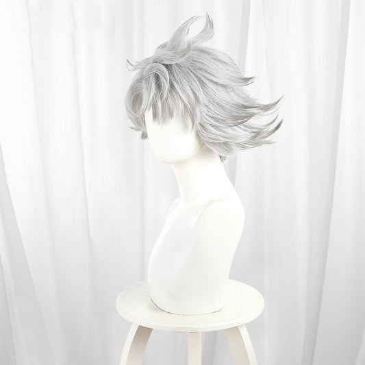 Gvavaya Anime Cosplay Gachi Rudo Cosplay Wig 38cm Silver-gray Wig