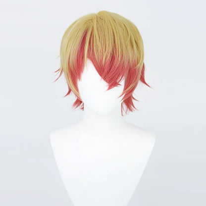 Gvavaya Anime Cosplay Oshi no Ko: Akuamarin Hoshino  Cosplay Wig Yellow Red 30cm Hair