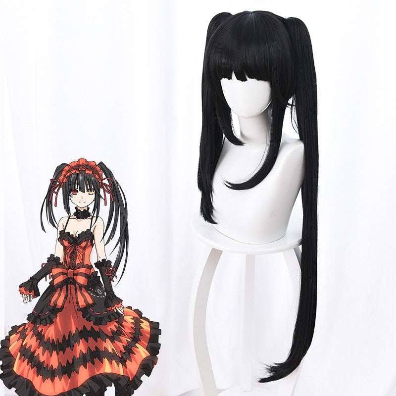 Gvavaya Anime Cosplay DATE A LIVE Tokisaki Kurumi (Nightmare) Cosplay Wig 100cm Wig