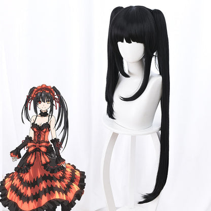 Gvavaya Anime Cosplay DATE A LIVE Tokisaki Kurumi (Nightmare) Cosplay Wig 100cm Wig