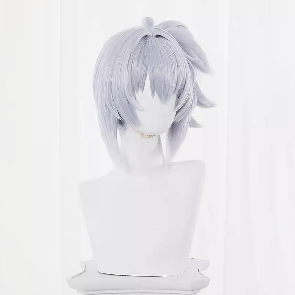 Gvavaya Anime Cosplay Zenless Zone Zero Soldier 11 Cosplay Wig Light Blue And Silver White 26cm Hair