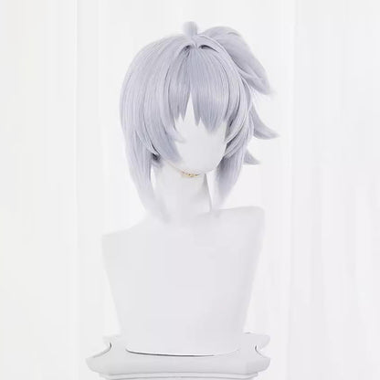 Gvavaya Anime Cosplay Zenless Zone Zero Soldier 11 Cosplay Wig Light Blue And Silver White 26cm Hair