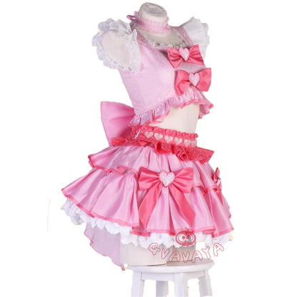 Gvavaya Anime Cosplay Shugo Chara Cosplay Amu Hinamori Idol Pink Lolita Cosplay Costume