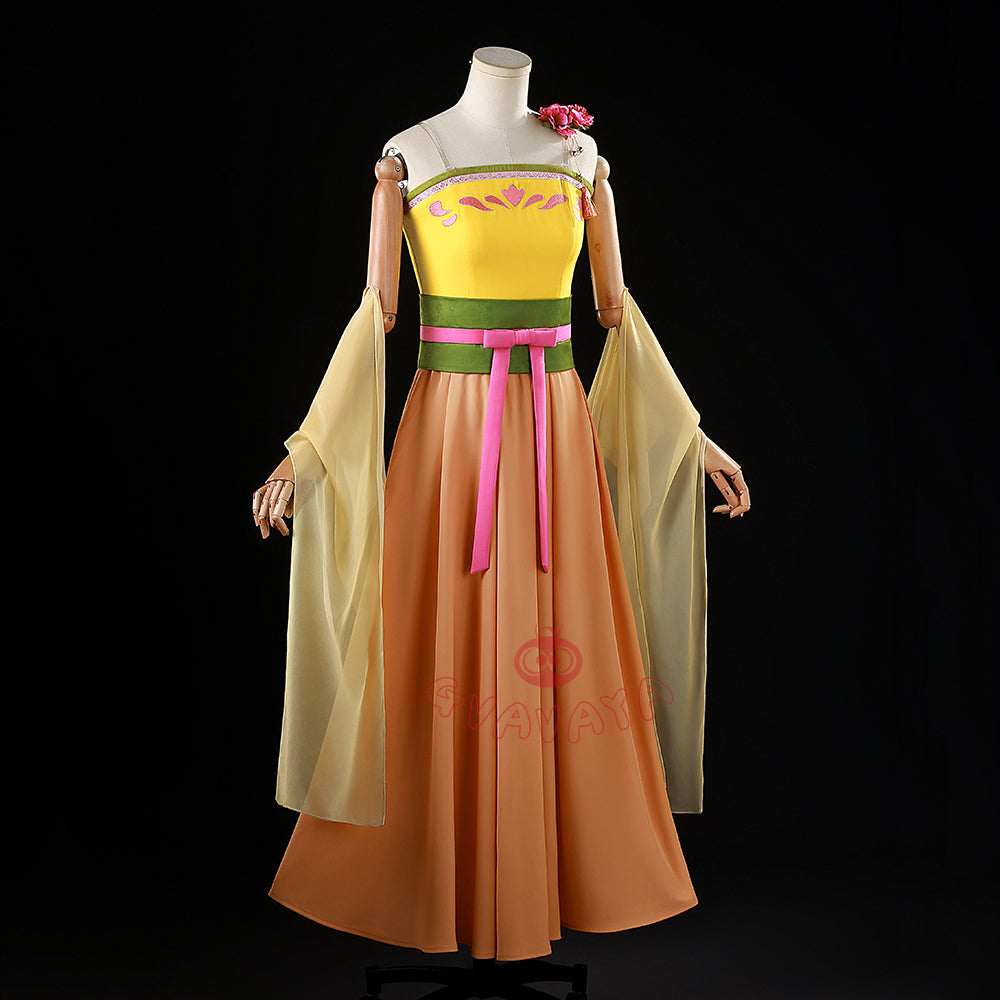 Gvavaya Anime Cosplay Maomao Yellow Dress Maomao Cosplay Costume