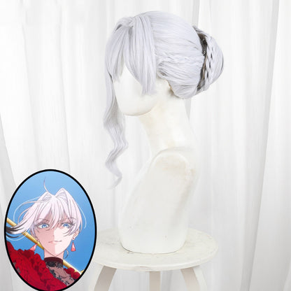 Gvavaya Anime Cosplay MIAFOFT Scarlett Cosplay Wig 45cm Long Silver Wig