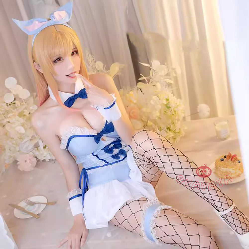 Gvavaya Anime Cosplay My Dress-Up Darling Cosplay Marin Kitagawa Blue Bunny Girl Cosplay Costume A