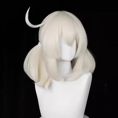 Gvavaya Game Cosplay Genshin Impact:Klee Blossoming Starlight Cosplay Wig 42cm Long Milky White Wig
