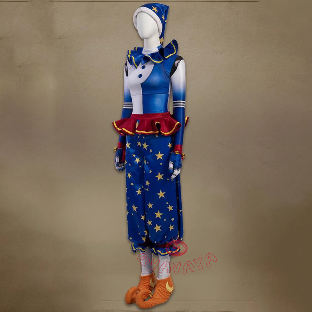 Gvavaya Game Cosplay Halloween Clown Cosplay Costume Five Nights at Freddys Cosplay Sundrop And Moondrop Cosplay Costume