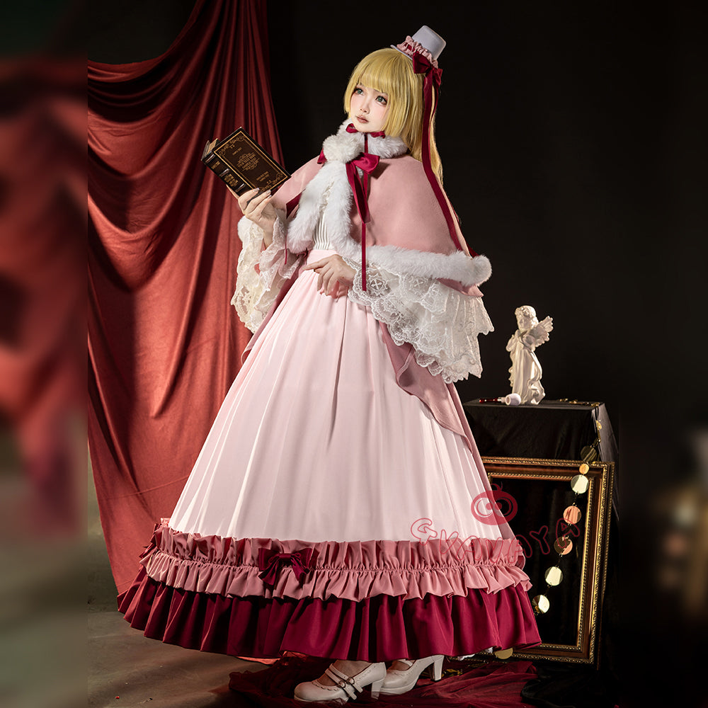 Gvavaya Cosplay GOSICK Cosplay Costume Victorique De Blois Pink Dress Suit Cosplay