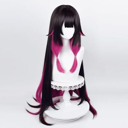 Gvavaya Game Cosplay Genshin Impact Columbina (Damselette) Cosplay Wig 100cm Black Pink Wig