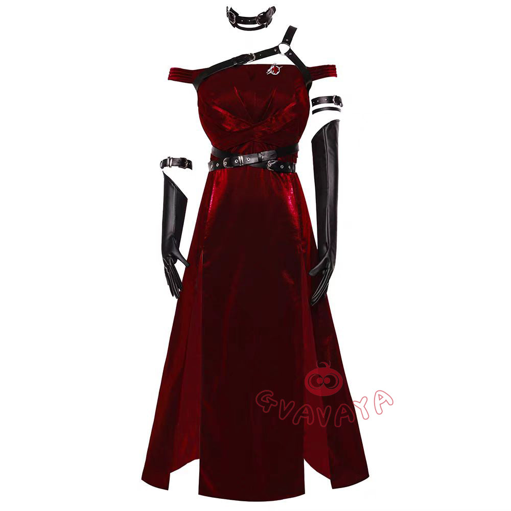 Gvavaya Game Cosplay Love and Deepspace Cosplay Enchanting Veil Red Dress Outfit