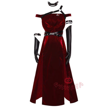 Gvavaya Game Cosplay Love and Deepspace Cosplay Enchanting Veil Red Dress Outfit