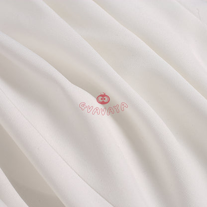 Gvavaya Anime Cosplay BB Cosplay Ciel White Floral Hat Striped Formal Dress Cosplay Costume