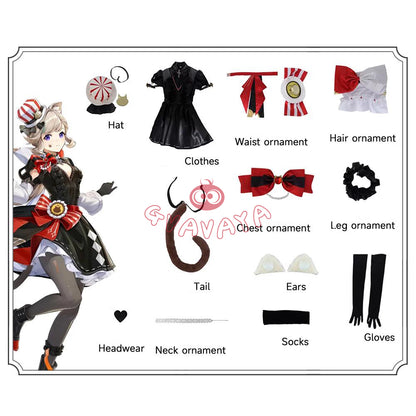 Gvavaya Game Cosplay Genshin Impact × KFC Cosplay Lyney & Lynette Cosplay Costume