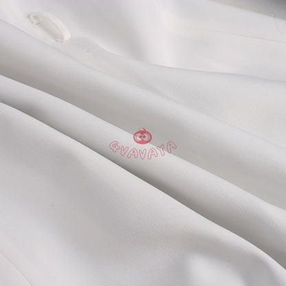 Gvavaya Anime Cosplay BB Cosplay Ciel White Floral Hat Striped Formal Dress Cosplay Costume