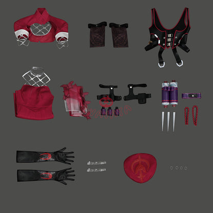 Gvavaya Game Cosplay Psylocke(Blood Kariudo) Cosplay Costume