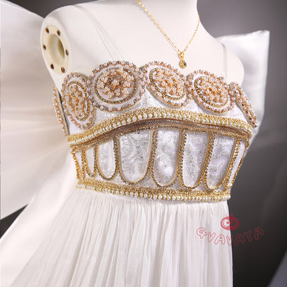 Gvavaya Cosplay Sailor Moon Cosplay Usagi Princess White Costume Cosplay