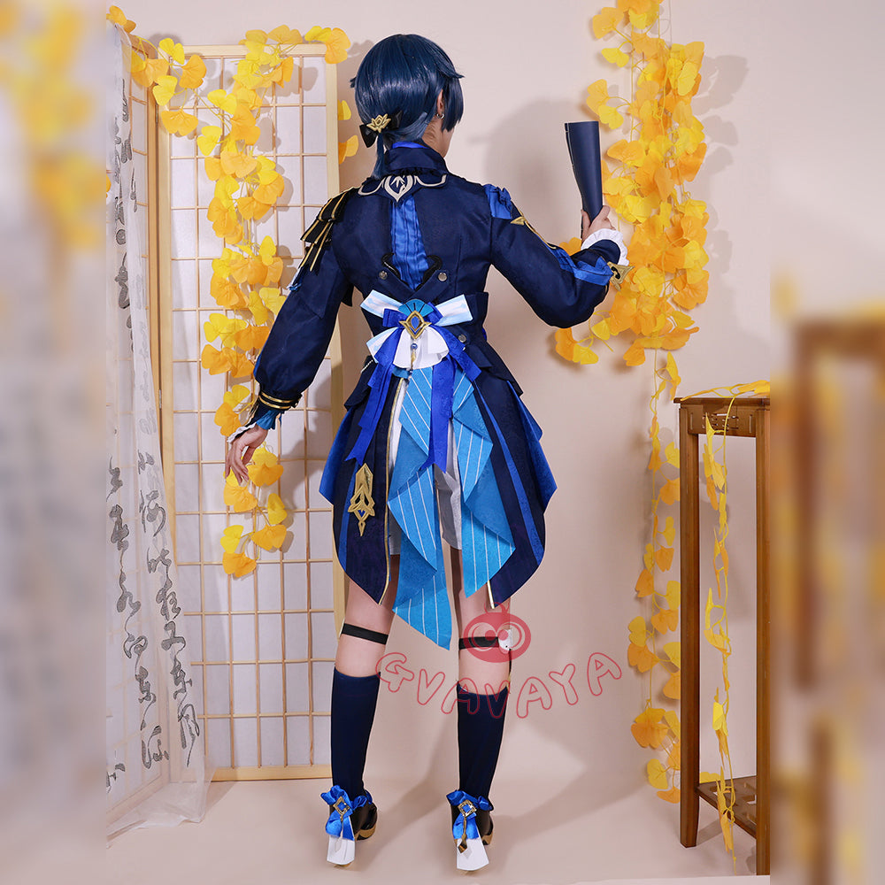 Gvavaya Game Cosplay Genshin Impact Cosplay Xingqiu Bamboo Rain Outfit Cosplay Costume